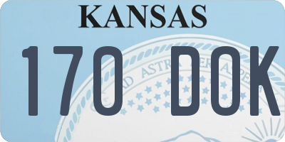 KS license plate 170DOK
