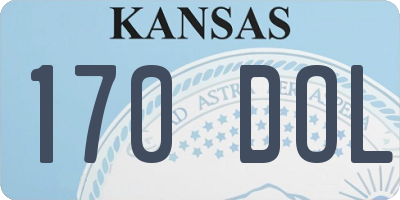 KS license plate 170DOL