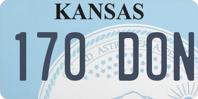 KS license plate 170DON