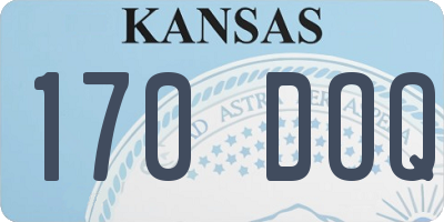 KS license plate 170DOQ
