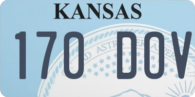 KS license plate 170DOV
