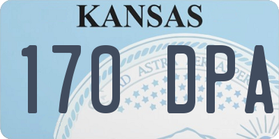 KS license plate 170DPA