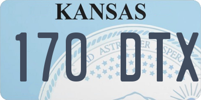 KS license plate 170DTX