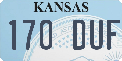 KS license plate 170DUF