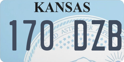 KS license plate 170DZB