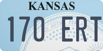 KS license plate 170ERT
