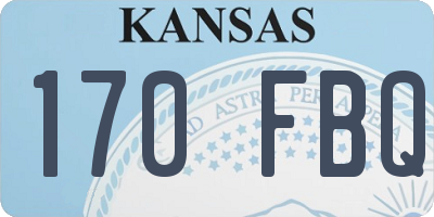 KS license plate 170FBQ