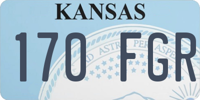 KS license plate 170FGR