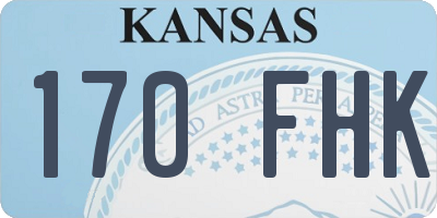 KS license plate 170FHK