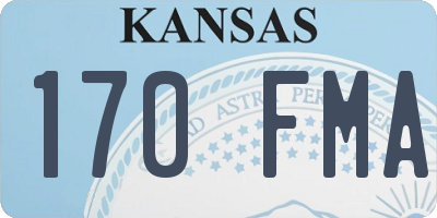 KS license plate 170FMA