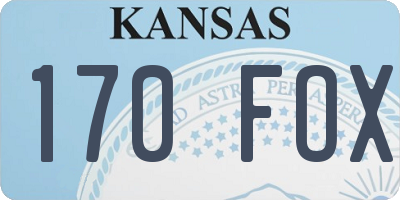 KS license plate 170FOX