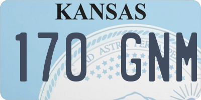 KS license plate 170GNM