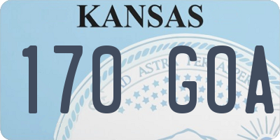 KS license plate 170GOA