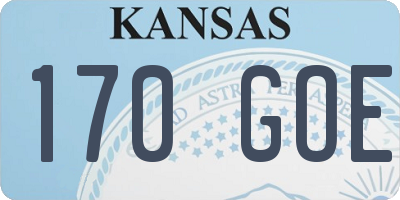 KS license plate 170GOE