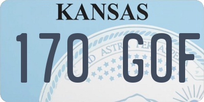 KS license plate 170GOF