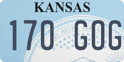 KS license plate 170GOG