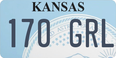 KS license plate 170GRL