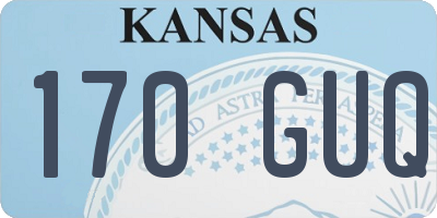 KS license plate 170GUQ