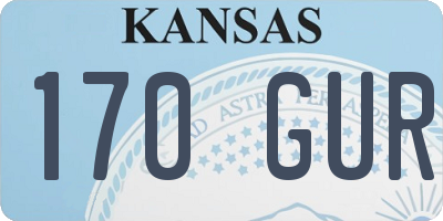KS license plate 170GUR