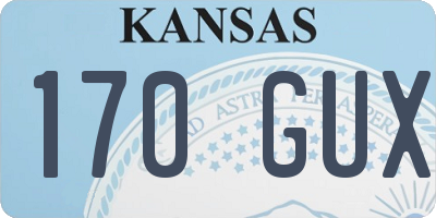 KS license plate 170GUX