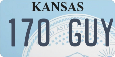 KS license plate 170GUY