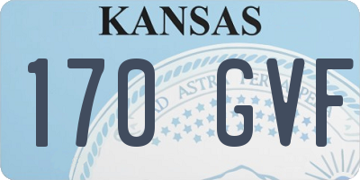 KS license plate 170GVF