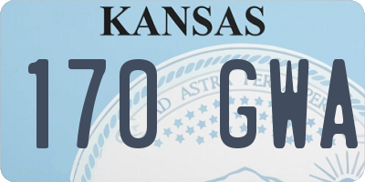 KS license plate 170GWA