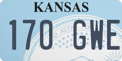 KS license plate 170GWE