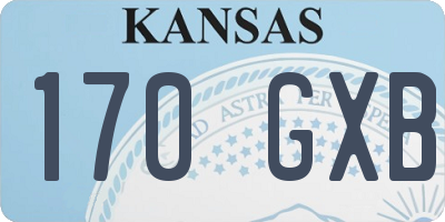 KS license plate 170GXB