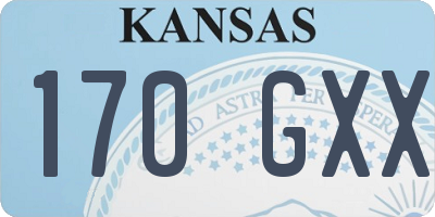 KS license plate 170GXX