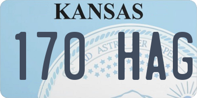 KS license plate 170HAG