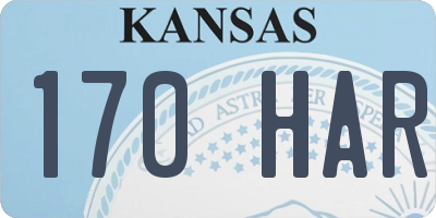 KS license plate 170HAR