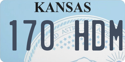 KS license plate 170HDM