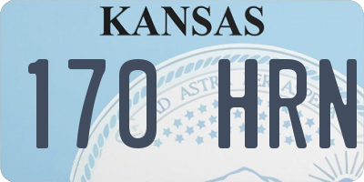 KS license plate 170HRN