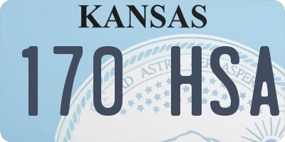 KS license plate 170HSA