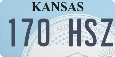 KS license plate 170HSZ