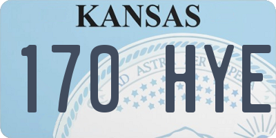KS license plate 170HYE