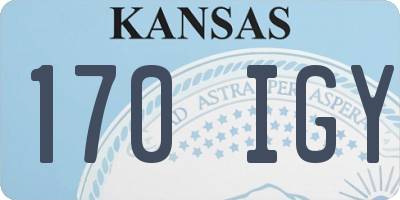 KS license plate 170IGY
