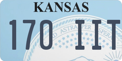 KS license plate 170IIT