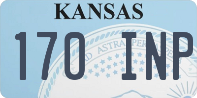 KS license plate 170INP