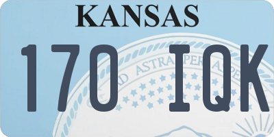 KS license plate 170IQK