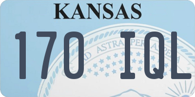 KS license plate 170IQL