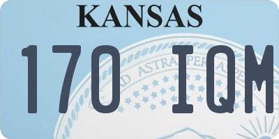 KS license plate 170IQM