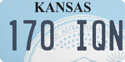 KS license plate 170IQN