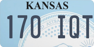 KS license plate 170IQT