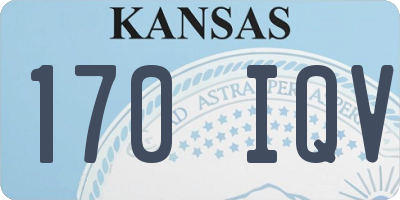 KS license plate 170IQV