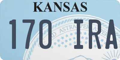 KS license plate 170IRA