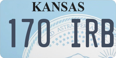 KS license plate 170IRB