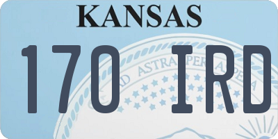 KS license plate 170IRD