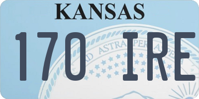 KS license plate 170IRE